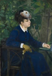 Femme dans un jardin (Femme avec un chapeau de mouette), 1868